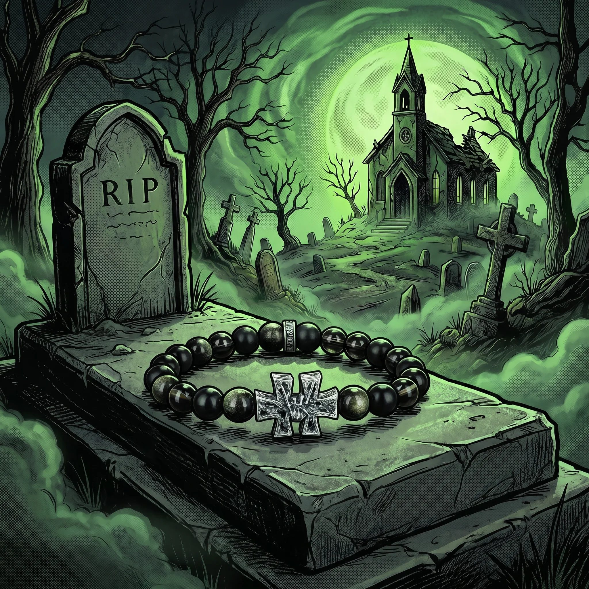 From the Grave | Sterling Silver and Gemstone Bracelet - Hellfest