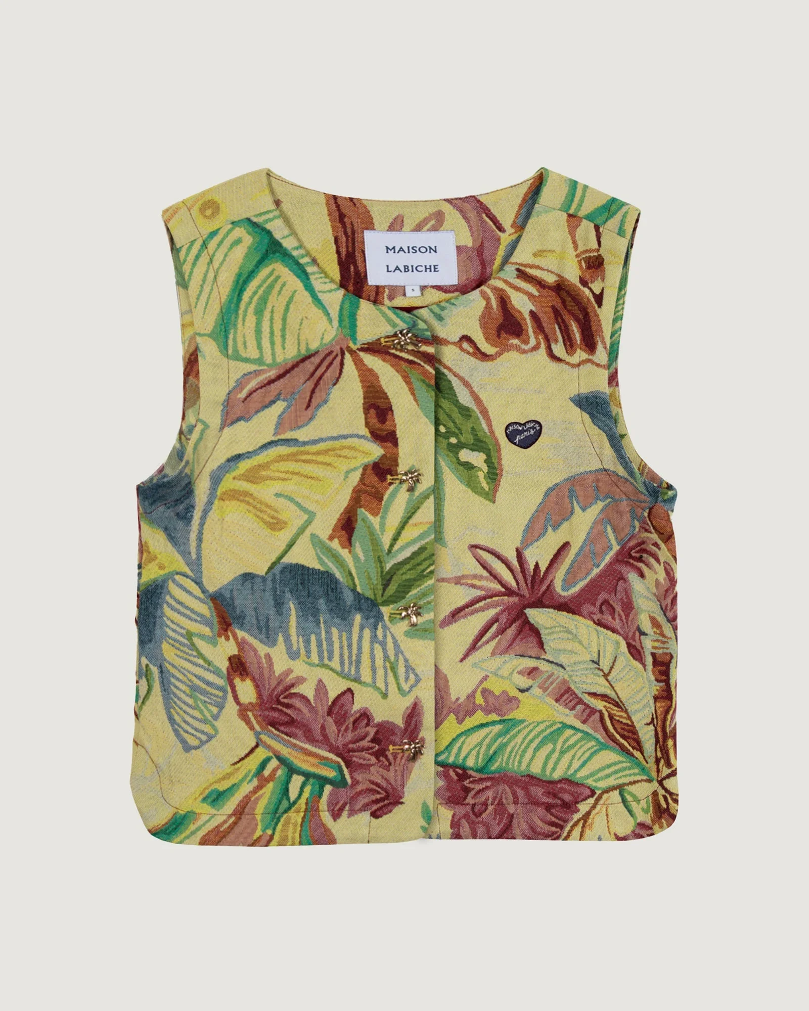 Palm Tree "Jacquard" valhubert sleeveless jacket