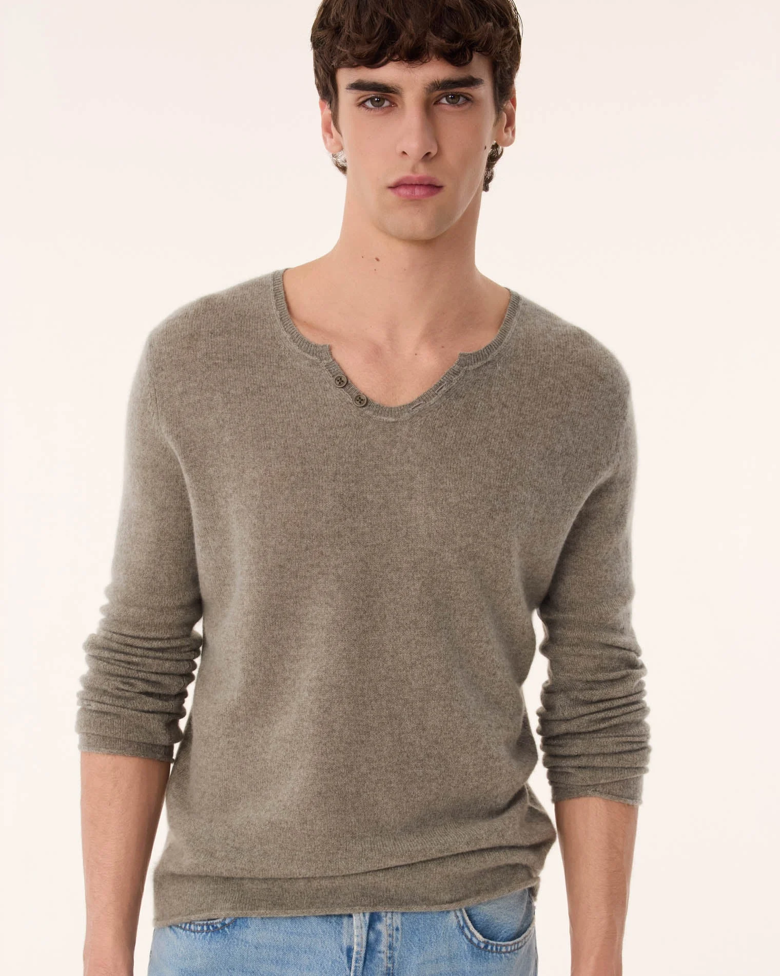 Sweater Anton marl khaki