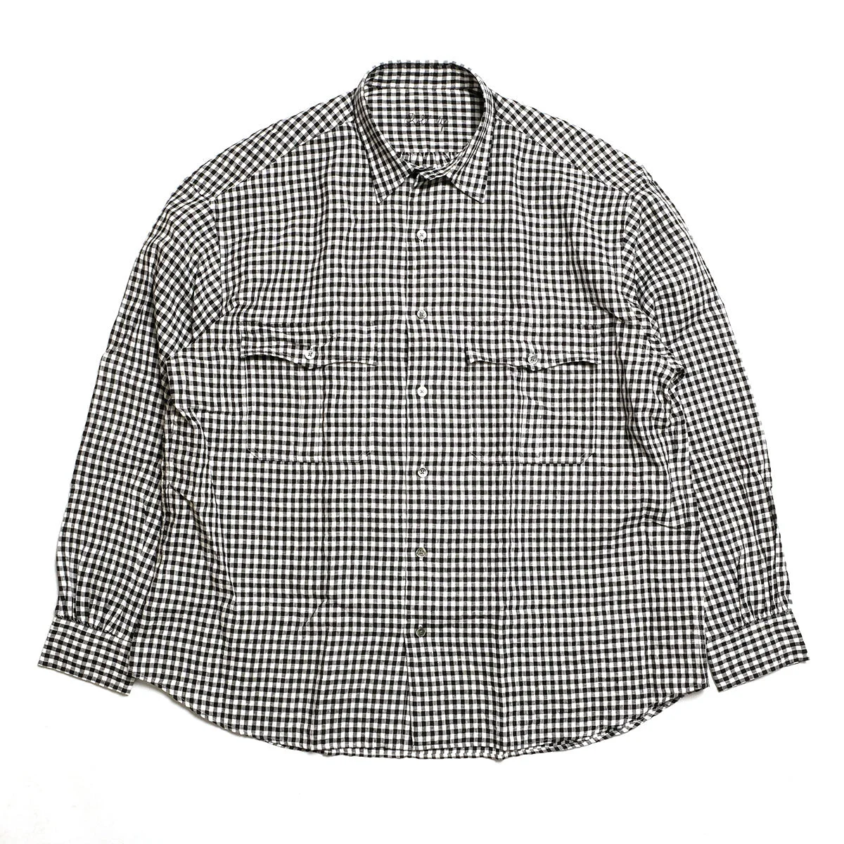 Porter Classic - ROLL UP LINEN GINGHAM CHECK SHIRT - PC-016-3978