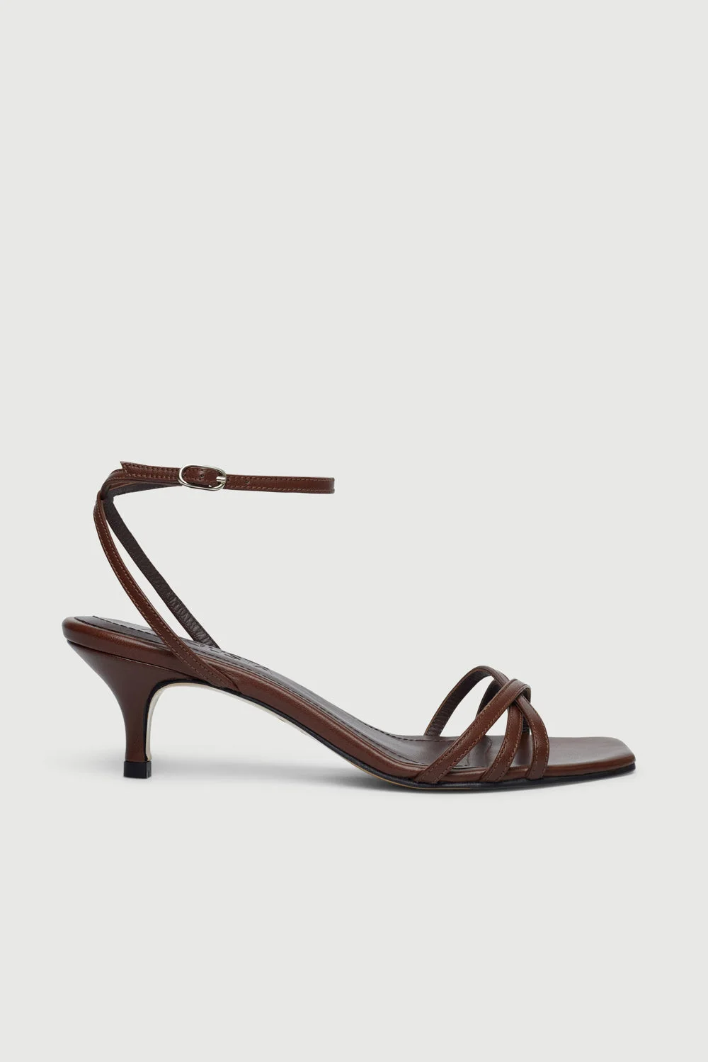 Uma Sandals in Chocolate Leather by AUGUSTA