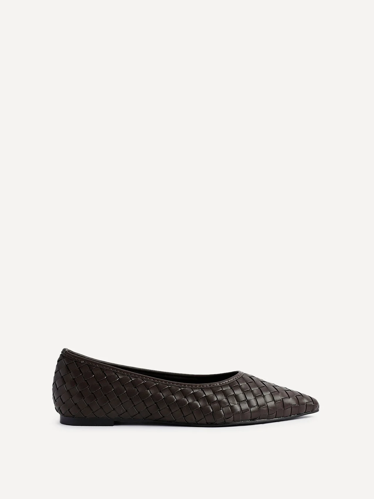 Talina Brown Faux Leather Ballet Flats