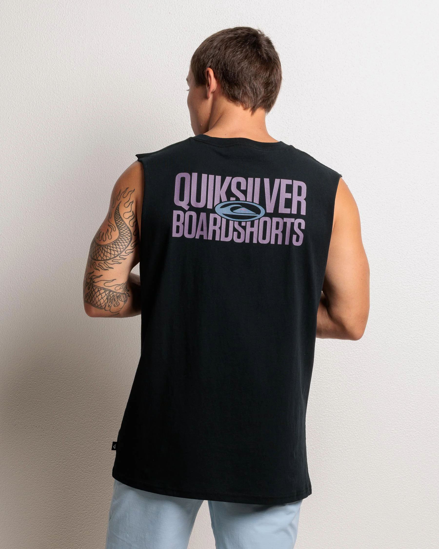 Quiksilver Men's Mega Stack Muscle Tank Top in Black | Size Large by City Beach