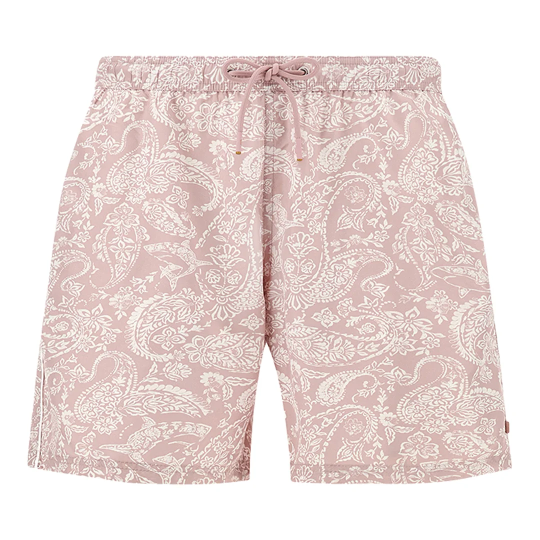 Paul & Shark - Costume da bagno Portofino con stampa Shark Paisley, Uomo, ROSA PAISLEY BIANCO, Taglia: XL