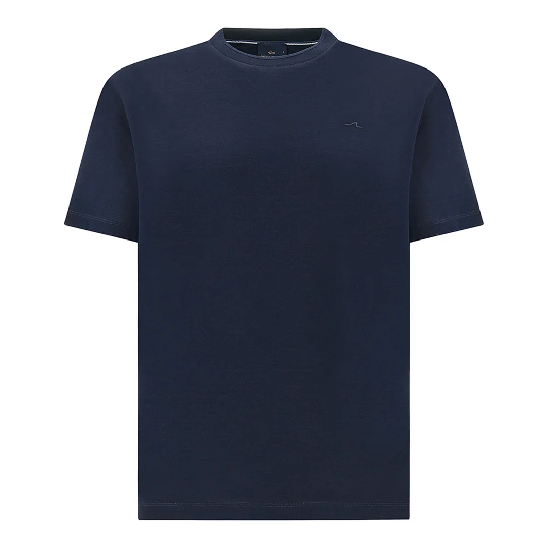 Paul & Shark - T-Shirt aus feinem Piqué Baumwolle, Mann, Dama Blue, Größe: XXL