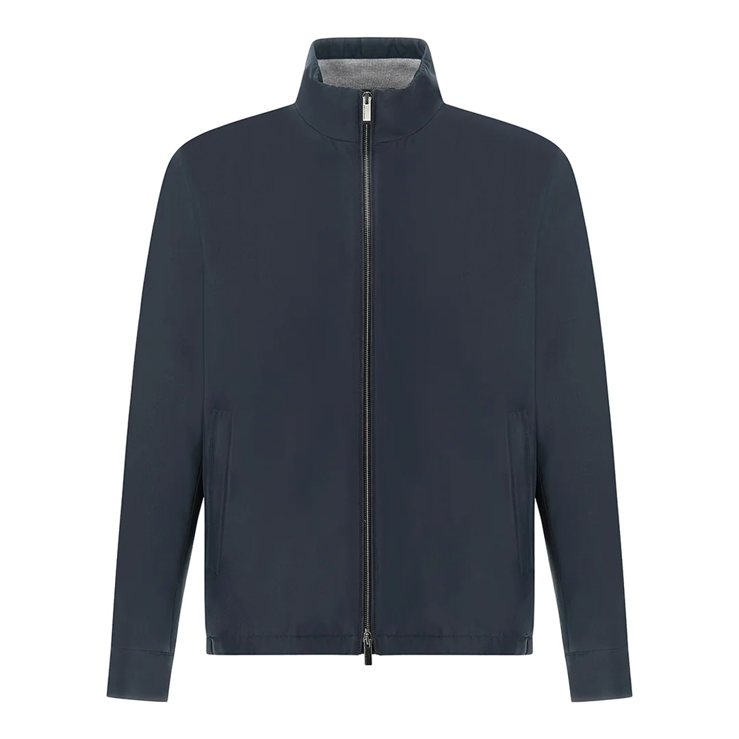 Paul & Shark - Blouson Typhoon® Silk con dettagli in suede Aqualeather, Uomo, BLU DAMA, Taglia: XL