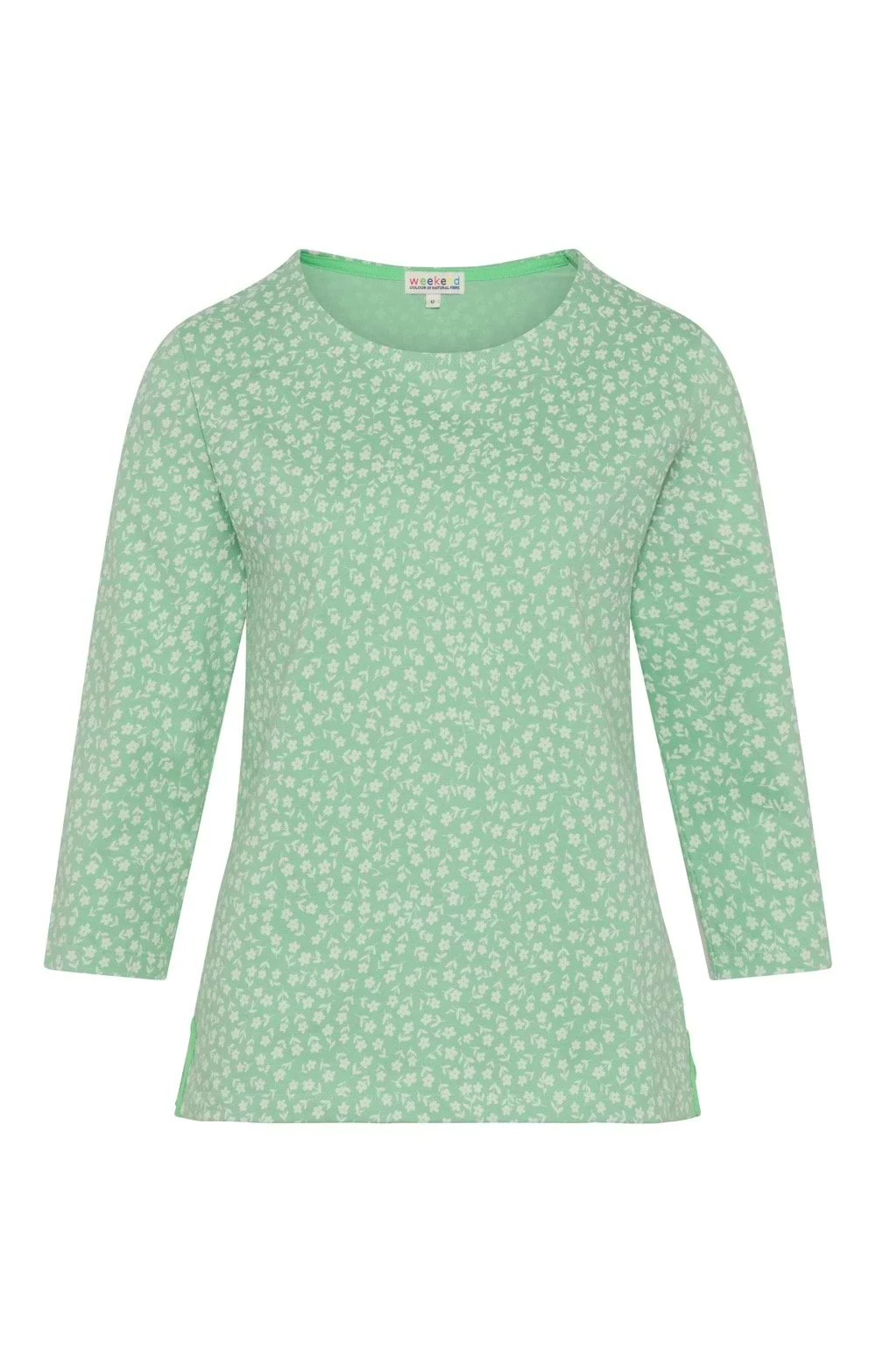 Ladies House of Bruar Cotton Two Colour Print Top