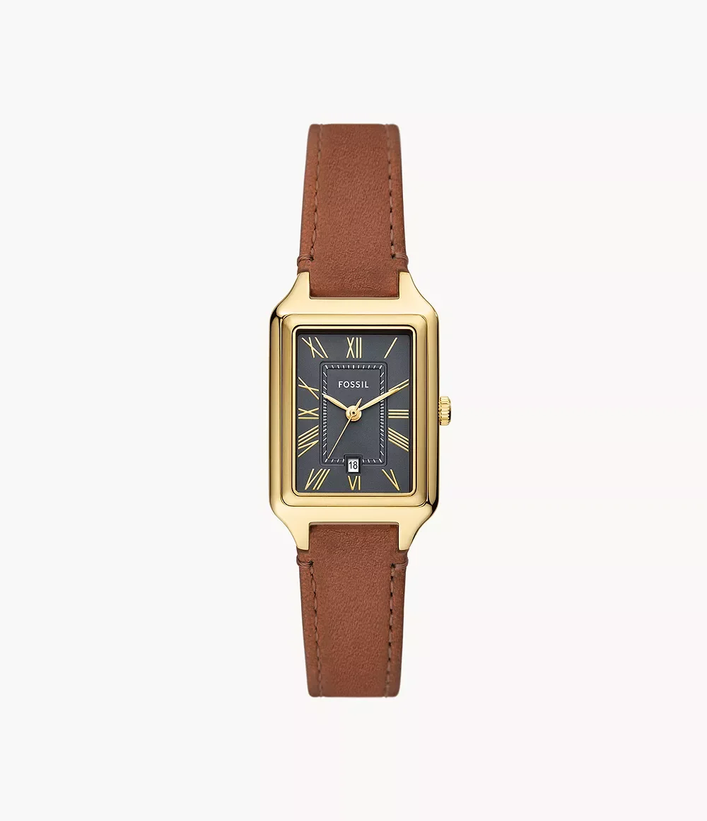 Fossil Women's Raquel 23 Mm Three-Hand Date Medium Brown Leather Watch - Brown