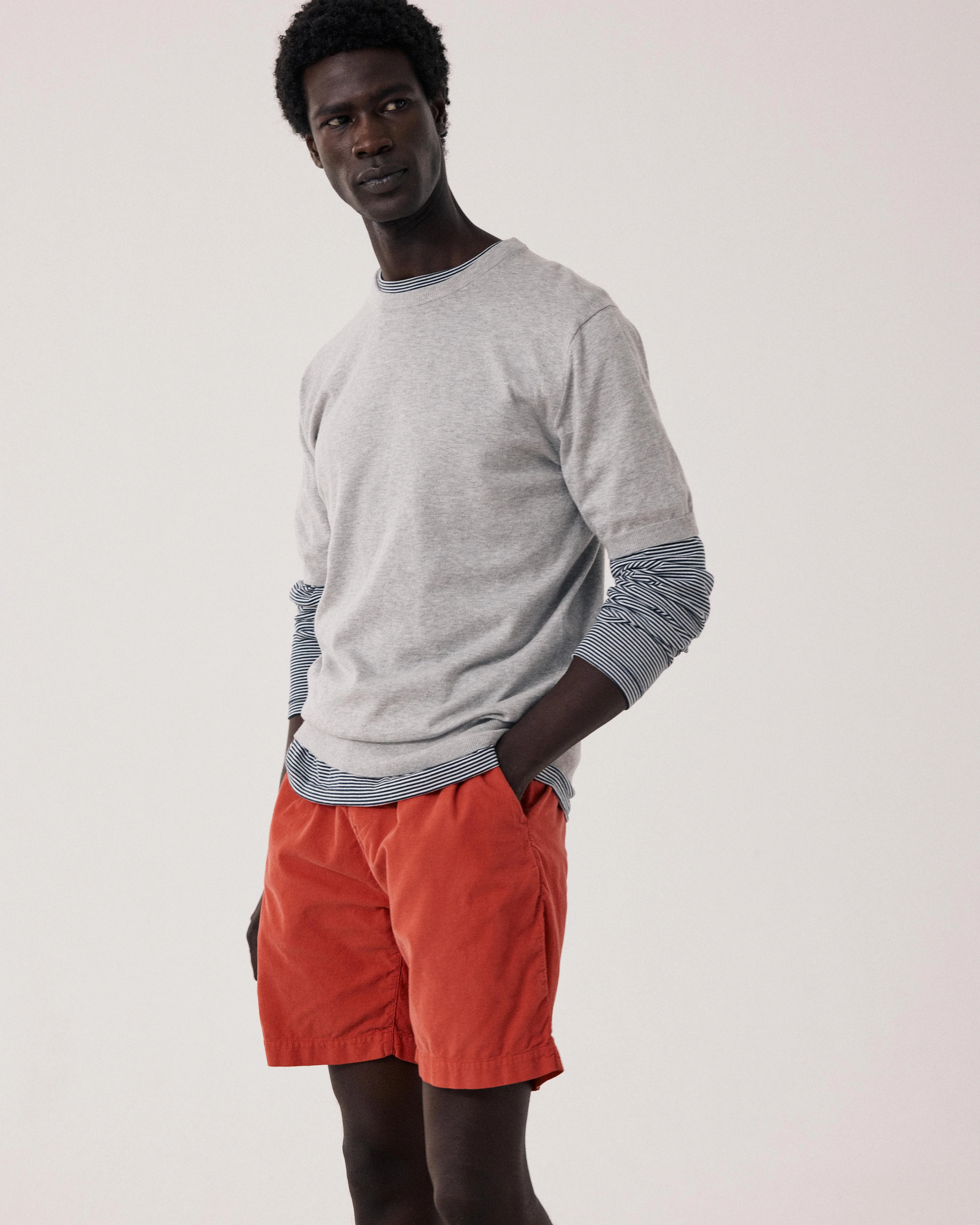 Men's Grey Supima & Cashmere Sweater by Hartford
