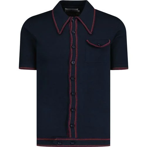Crawdaddy MADCAP ENGLAND Micro Dash Knit Polo NAVY