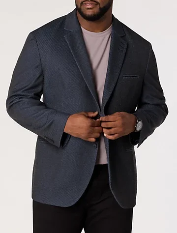 Big & Tall Men's Step Knit Sport Coat by DXL Big + Tall